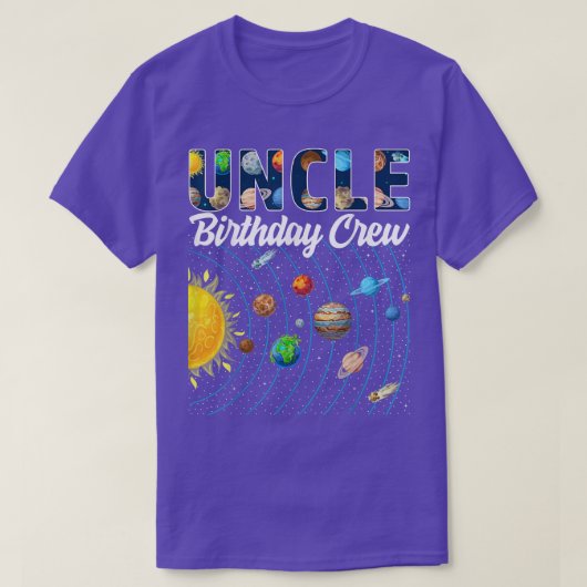 おじさん誕生日クルー宇宙太陽のシステムデイ Tシャツ (デザイン正面)