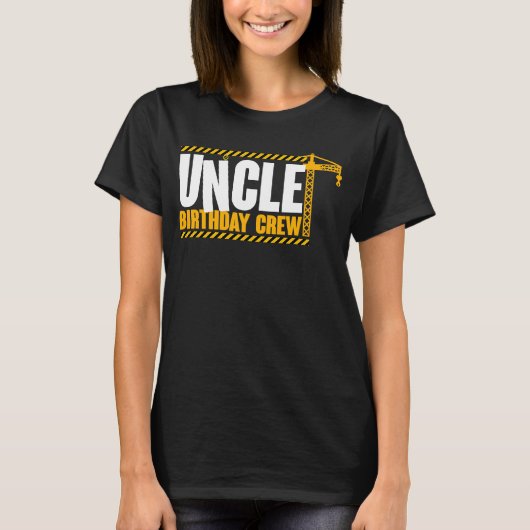 おじさん誕生日クルー建築誕生日パーティー Tシャツ (正面)