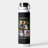 おじさん3フォトコラージュ黒 ウォーターボトル (背面)