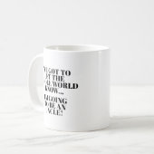 おじさん/お兄さんになる人へのプレゼンシー告知マグ コーヒーマグカップ (正面左)