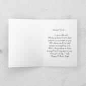 おじさん – お父様の日 – 青/星/パターン カード (内部)