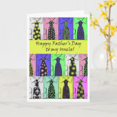おじさん、シャツ、ネクタイの父の日 カード (黄色い花)