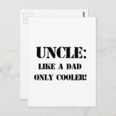 おじさん。パパだクール!父の日のTシャツ ポストカード (正面/裏面)