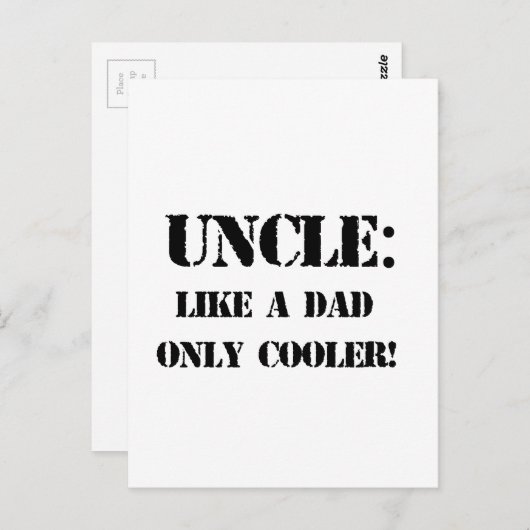 おじさん。パパだクール!父の日のTシャツ ポストカード (正面/裏面)