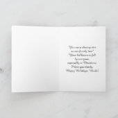 おじさん/メリークリスマス – ピアノと白い木 シーズンカード (内部)