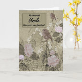 『おじさん – 最後のさよなら – デジタ絵画ルズ』 カード (黄色い花)