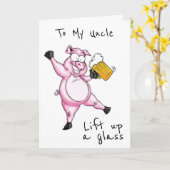 **おじさん**準備完了**祝誕生日**カード カード (黄色い花)