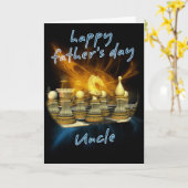 おじさん – 父の日のカード – チェス カード (黄色い花)