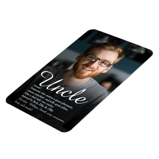 おじさん、関数定義スクリプトフォトおもしろい マグネット (左側)