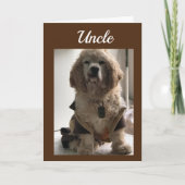 「おじさ祝ん」に行く時間は誕生日だ カード (正面)