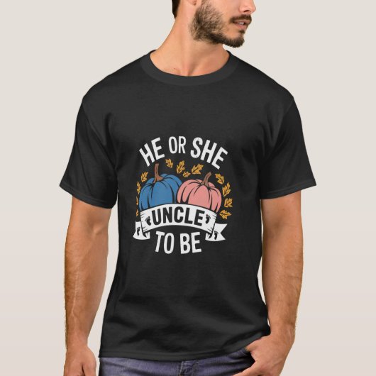 おじになる人へ 性別発表 おもしろ Tシャツ (正面)