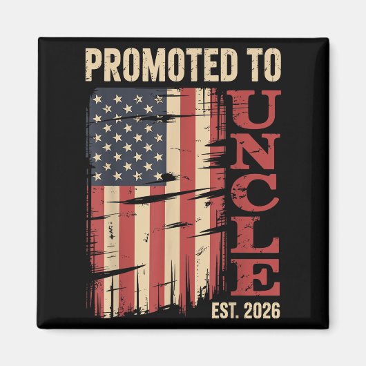 おじに昇格予定 2026年 新しい家族 アメリカ マグネット (正面)