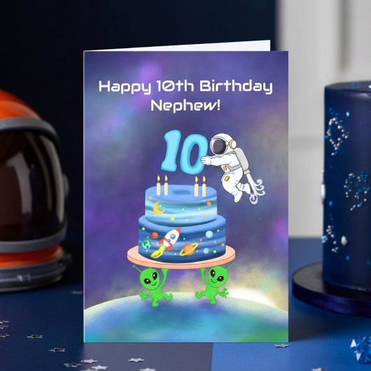 おじょうだい 10歳の誕生日おめでとう 宇宙飛行士 カード