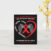 おじを記憶して 心臓病 カード (黄色い花)