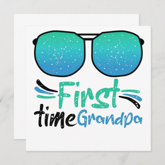 おじカッコいいい素晴らしちゃんとデザイン 招待状 (正面/裏面)