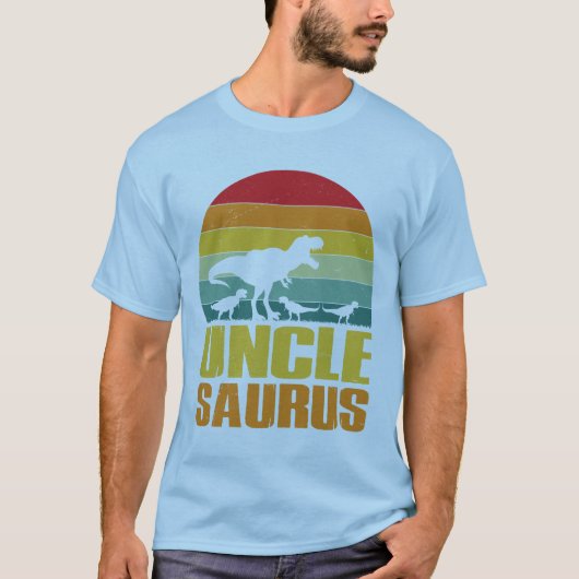 おじサウルス恐竜 Tシャツ (正面)