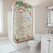 おじパーソナライズされたいちゃんから孫に手紙 シャワーカーテン (インサイチュ)