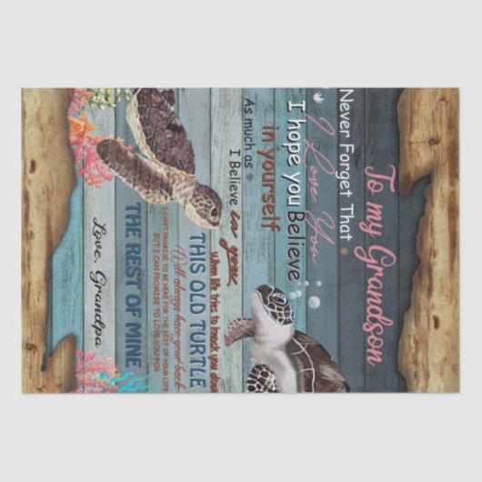 おじパーソナライズされたいちゃんから孫に手紙 薄葉紙 (正面)