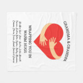 おじパーソナライズされたいちゃんのおじいちゃんの贈り物 フリースブランケット (正面(横))