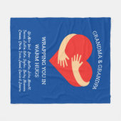 おじパーソナライズされたいちゃんのおじいちゃんの贈り物 フリースブランケット (正面(横))