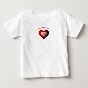 おじパーソナライズされたいちゃんハート ベビーTシャツ