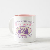 おじ最高のいさんがTシャツを下ろす ツートーンマグカップ (正面左)