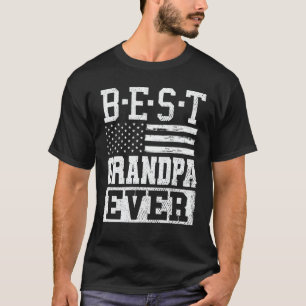 おじ最高のいちゃんが父の日に国旗を掲げる Tシャツ