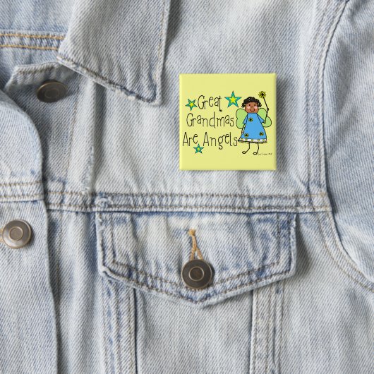 おじ素晴らしいちゃんは天使の贈り物（アフロアメリカ人） 缶バッジ (インサイチュ)