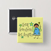 おじ素晴らしいちゃんは天使の贈り物(アフロアメリカ人) 缶バッジ (正面&裏面)