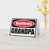 おじ警告いちゃんのグリーティングカード カード (黄色い花)