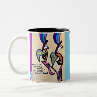 おすごい姉さん与えに可愛いコーヒーカップ！ ツートーンマグカップ