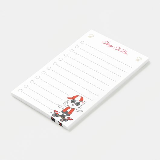 おすすめ&かわいいスケーター猫ポストイットノート ポストイット (アングル)