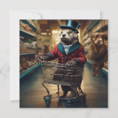 おすまいでゴーストたちに囲まれたデジタルオッターファニー GC シーズンカード (正面)