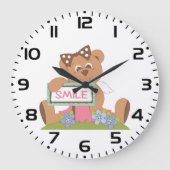 おすまいのクマちゃん時計 ラージ壁時計 (正面)