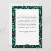 おすわりハムバグ 現代風 オーダーメイド ペット フォト ホリデー カード (裏面)