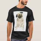 おすわりパグ犬 Tシャツ (正面)