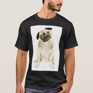 おすわりパグ犬 Tシャツ