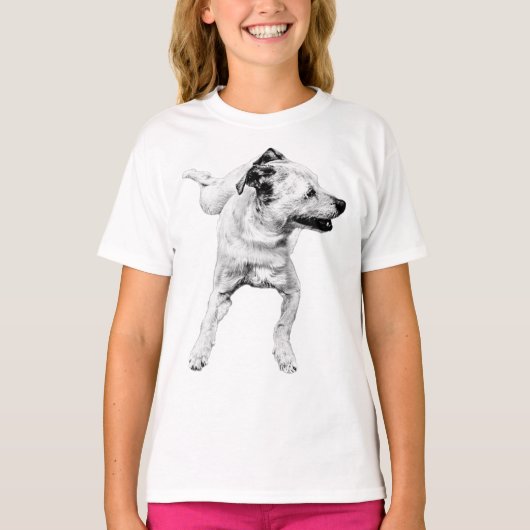 おすわりフラッシュ ミドルターン Tシャツ (正面)