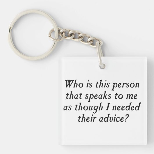 おせっかいなアドバイスのこの人はだれですか。 キーホルダー (正面)