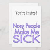 おせっかいな人々は私を病気にします 招待状 (正面/裏面)