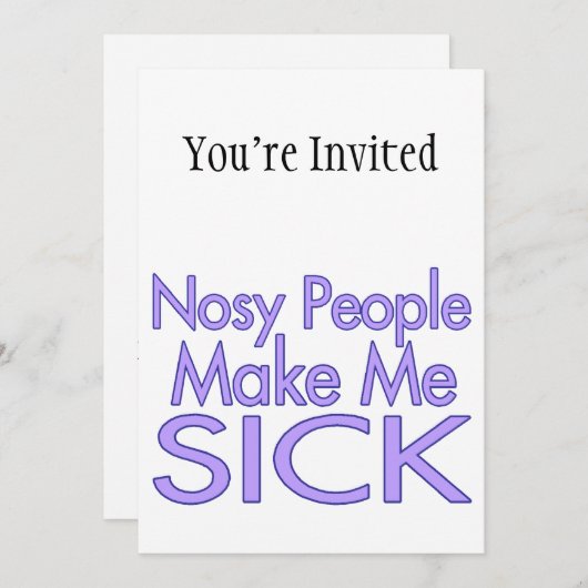 おせっかいな人々は私を病気にします 招待状 (正面/裏面)