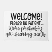 -おそらおもしろいくズボンをはいていないので、我慢してください。 ドアマット (正面)