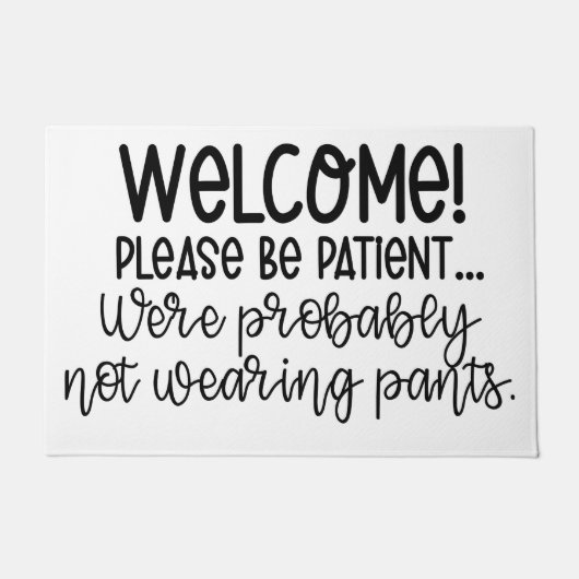 -おそらおもしろいくズボンをはいていないので、我慢してください。 ドアマット (正面)