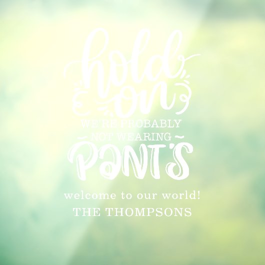 おそらくおもしろいズボンの歓迎の名前を着ていない ウィンドウサイン (シート3)