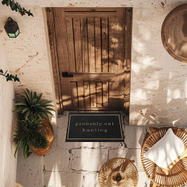 おそらくアウト狩りおもしろいカスタムブラックトレンディー ドアマット