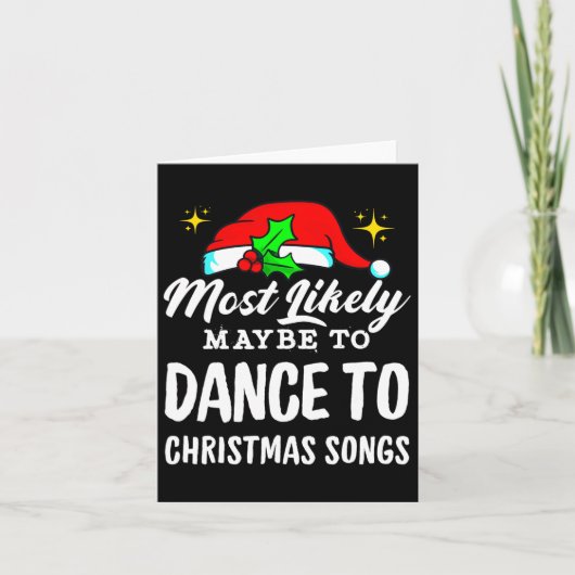 おそらくクリスマスの歌に醜く踊るかもしれない カード (正面)