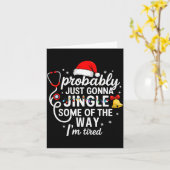 おそらくクリスマスの道中の一部はジングルするだけだろう カード (黄色い花)