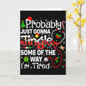 おそらくクリスマスまで少しだけ楽しむつもり カード (黄色い花)