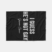 おそらくゲイではない 新郎の友達 結婚前パーティー フリースブランケット (正面(横))