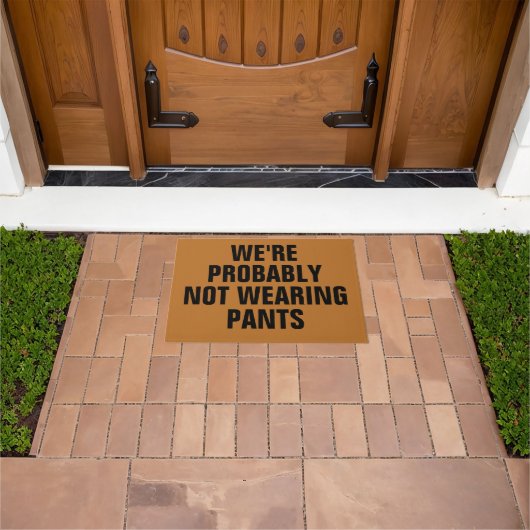 おそらくパンツを履いていない ドアマット (室外)